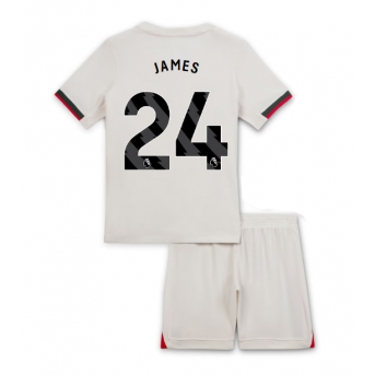 Billige Fotballdrakt Chelsea Reece James #24 Replika Bortedraktsett Barn 2025-26 Kortermet (med bukser)